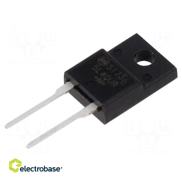 Diode: rectifying | THT | 400V | 5A | Ifsm: 100A | FTO-220AG (SC91) | 30ns