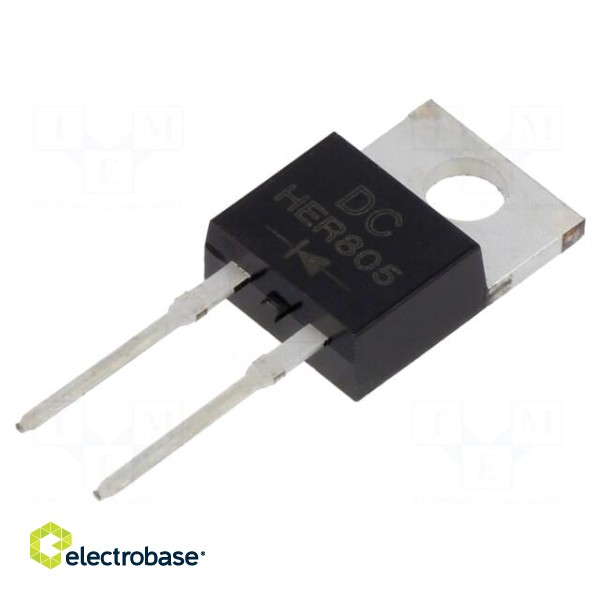 Diode: rectifying | THT | 400V | 8A | tube | Ifsm: 125A | TO220A | 1.1÷1.4mm