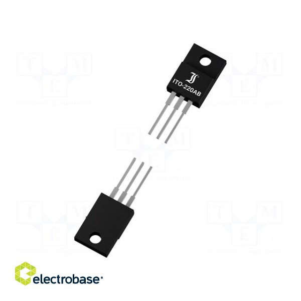 Diode: rectifying | THT | 600V | 10Ax2 | tube | Ifsm: 90A | ITO220AB | 25ns