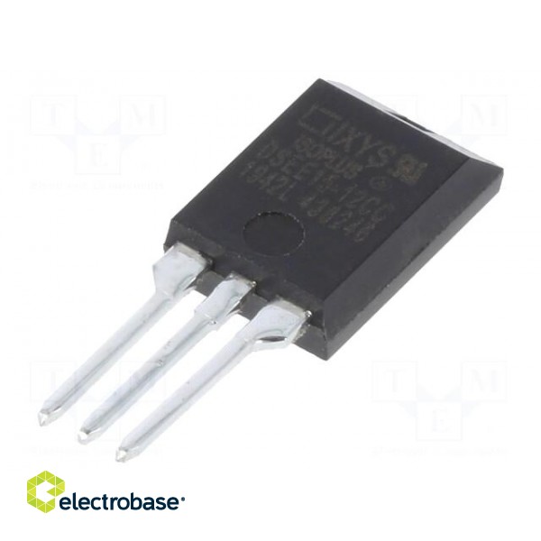 Diode: rectifying | THT | 600V | 15A | tube | Ifsm: 110A | ISOPLUS220™