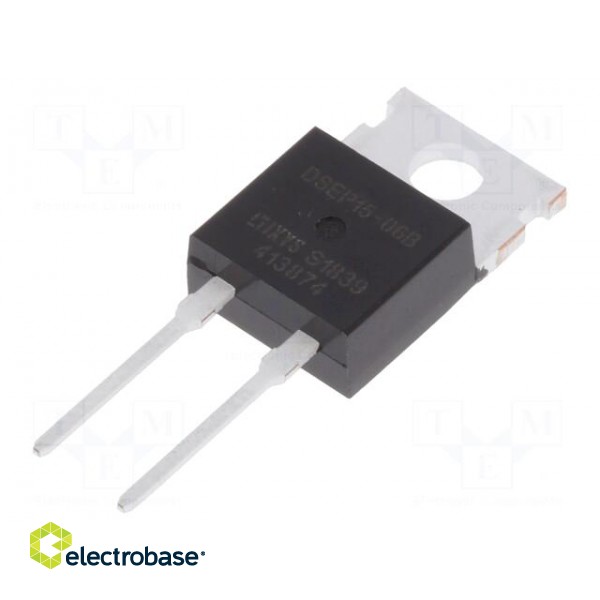 Diode: rectifying | THT | 600V | 15A | tube | Ifsm: 110A | TO220AC | 95W