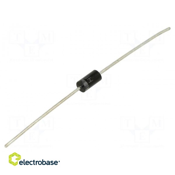 Diode: rectifying | THT | 600V | 2A | Ammo Pack | Ifsm: 60A | DO15 | 100ns
