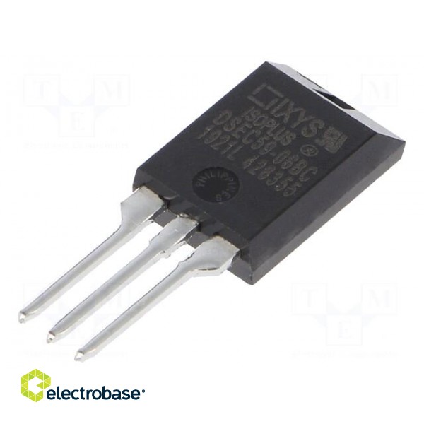 Diode: rectifying | THT | 600V | 2x30A | tube | Ifsm: 250A | ISOPLUS220™