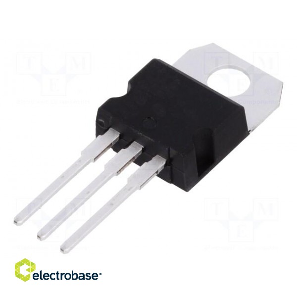 IC: voltage regulator | linear,fixed | 5V | 0.5A | TO220AB | THT | tube