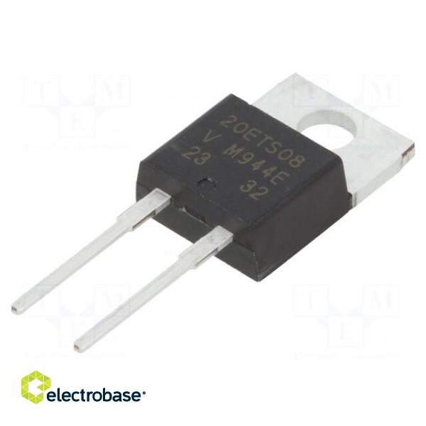 Diode: rectifying | THT | 800V | 20A | tube | Ifsm: 300A | TO220AC | Ir: 1mA