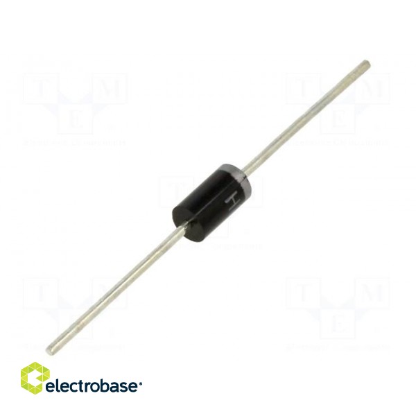 Diode: rectifying | THT | 800V | 5A | Ammo Pack | Ifsm: 150A | DO27 | 100ns