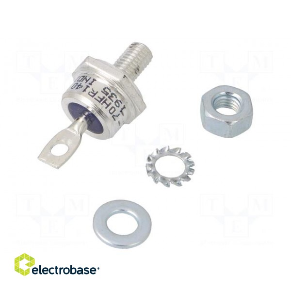 Diode: rectifying | 1.4kV | 1.46V | 70A | anode to stud | DO203AB,DO5