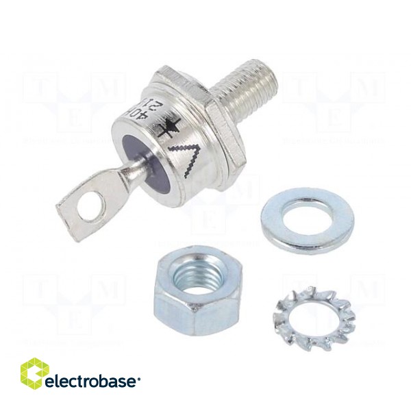 Diode: rectifying | 400V | 1.3V | 40A | anode to stud | DO203AB,DO5 image 1