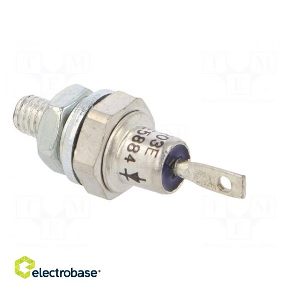 Diode: rectifying | 600V | 1.2V | 30A | cathode to stud | DO4 | Ifsm: 300A image 8