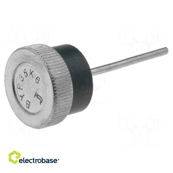 Diode: rectifying | 600V | 35A | 130A | Ø12,75x4,2mm | cathode on wire