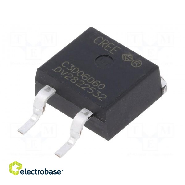 Diode: Schottky rectifying | SiC | SMD | 600V | 6A | TO263-2 | 91W