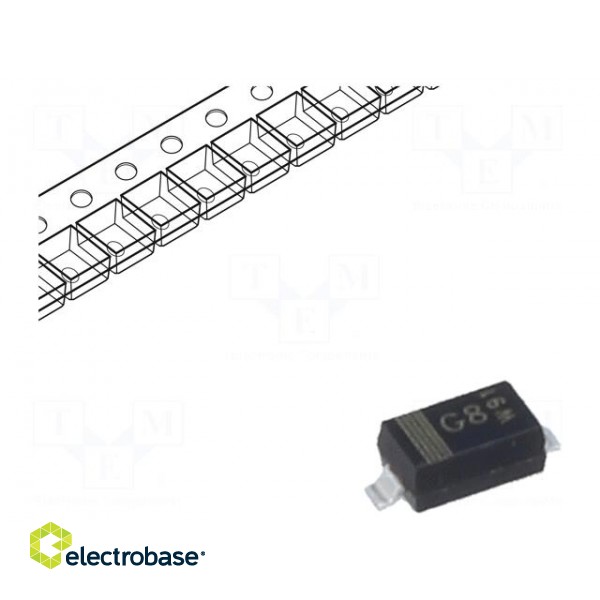 Diode: Schottky rectifying | SMD | 100V | 0.25A | SOD123 | reel,tape