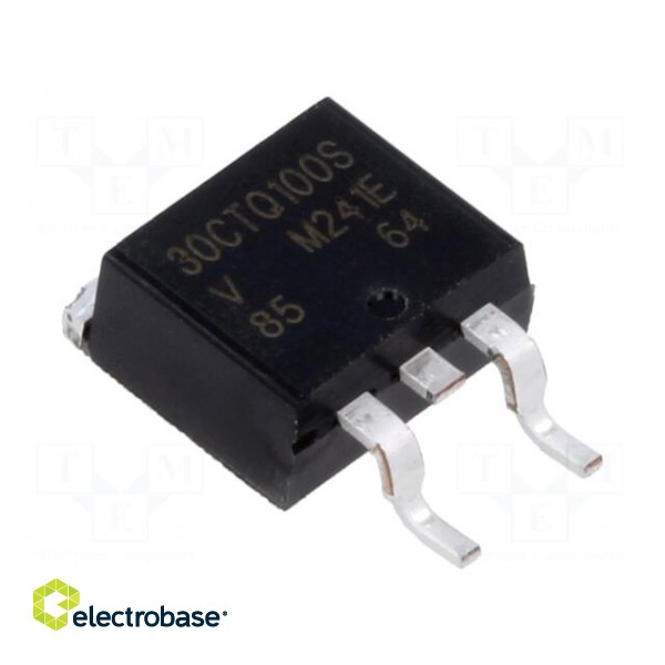 Diode: Schottky rectifying | SMD | 100V | 15Ax2 | D2PAK | tube