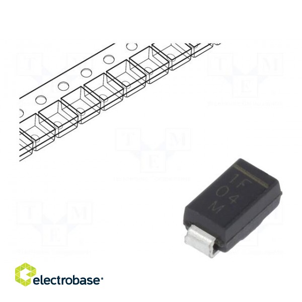 Diode: Schottky rectifying | SMD | 40V | 1A | DO214AC