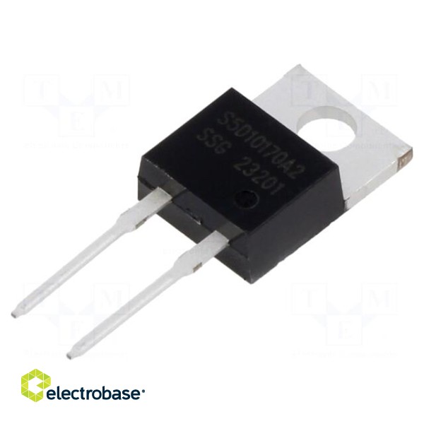 Diode: Schottky rectifying | SiC | THT | 1.7kV | 10A | 333.4W | TO220AC