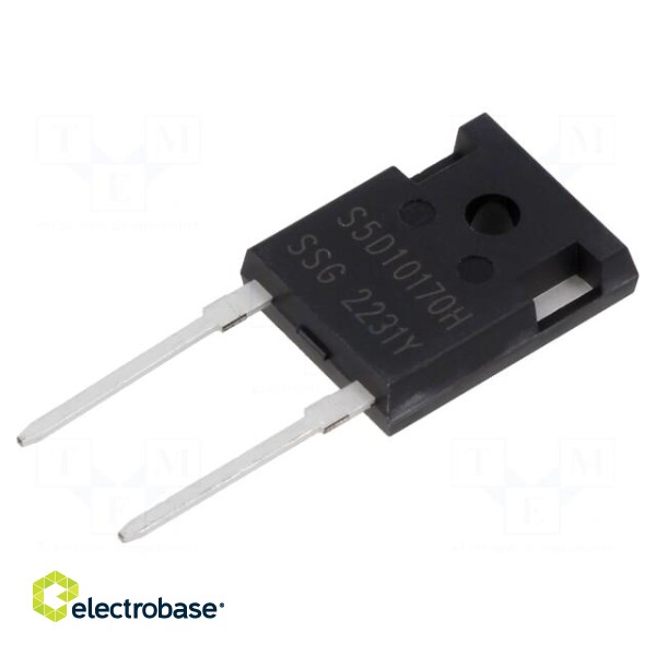 Diode: Schottky rectifying | SiC | THT | 1.7kV | 10A | 333.4W | TO247AC