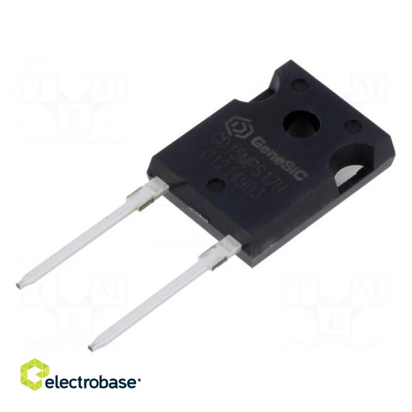 Diode: Schottky rectifying | SiC | THT | 1.7kV | 15A | TO247-2 | tube