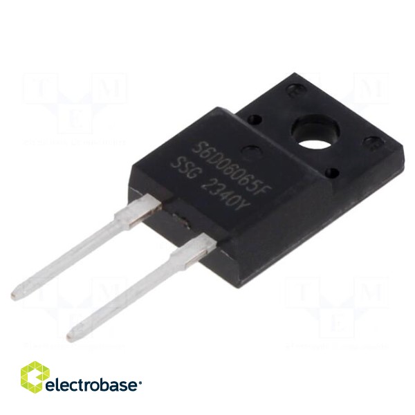 Diode: Schottky rectifying | SiC | THT | 650V | 6A | 88W | ITO220AC | tube