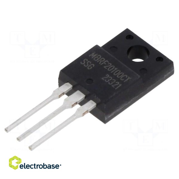 Diode: Schottky rectifying | THT | 100V | 20A | ITO220AB | tube | Ir: 1mA