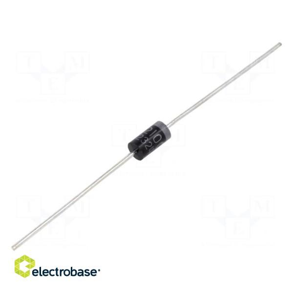 Diode: Schottky rectifying | THT | 100V | 2A | DO15 | tape | Ufmax: 850mV