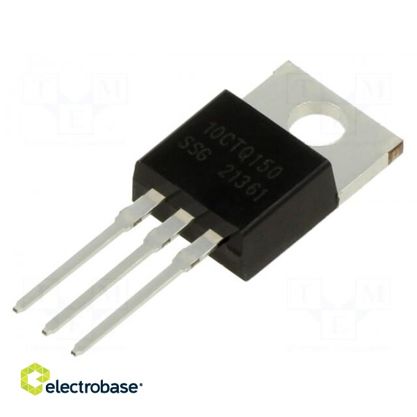 Diode: Schottky rectifying | THT | 150V | 10A | TO220AB | tube | Ir: 50uA