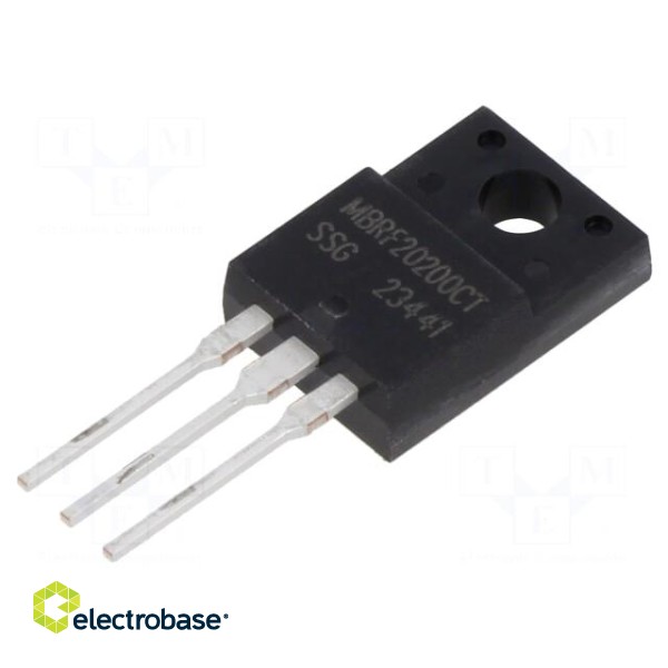 Diode: Schottky rectifying | THT | 200V | 20A | ITO220AB | tube | Ir: 1mA