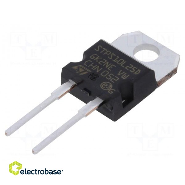 Diode: Schottky rectifying | THT | 25V | 10A | TO220AC | tube