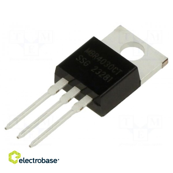 Diode: Schottky rectifying | THT | 30V | 40A | TO220AB | tube | Ir: 1mA