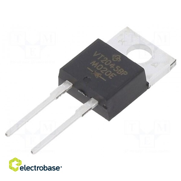 Diode: Schottky rectifying | THT | 45V | 20A | TO220AC | tube