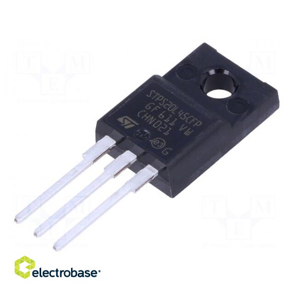 Diode: Schottky rectifying | THT | 45V | 10Ax2 | TO220FP | tube
