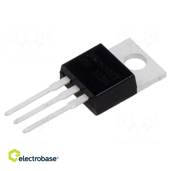 Diode: Schottky rectifying | THT | 45V | 30A | TO220AB | tube | Ir: 1mA