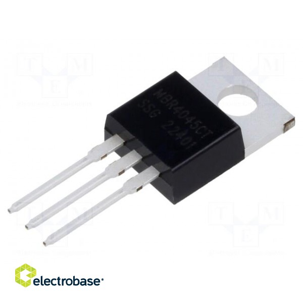 Diode: Schottky rectifying | THT | 45V | 40A | TO220AB | tube | Ir: 1mA