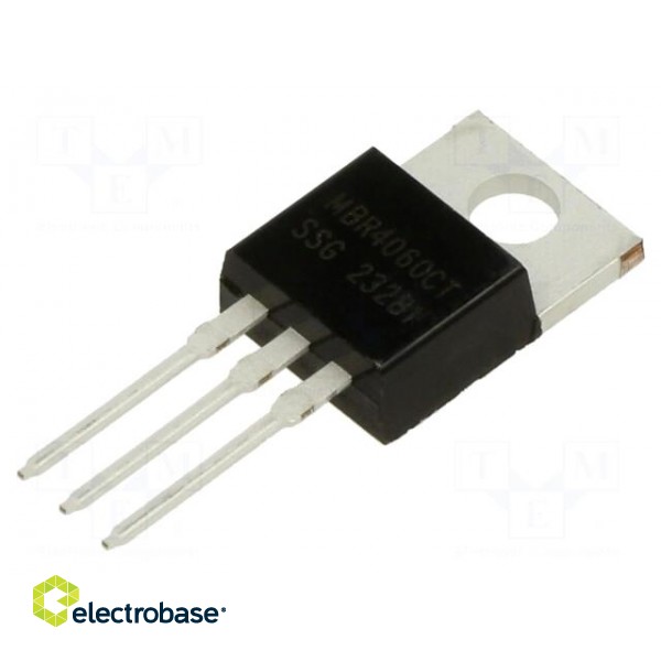 Diode: Schottky rectifying | THT | 60V | 40A | TO220AB | tube | Ir: 1mA