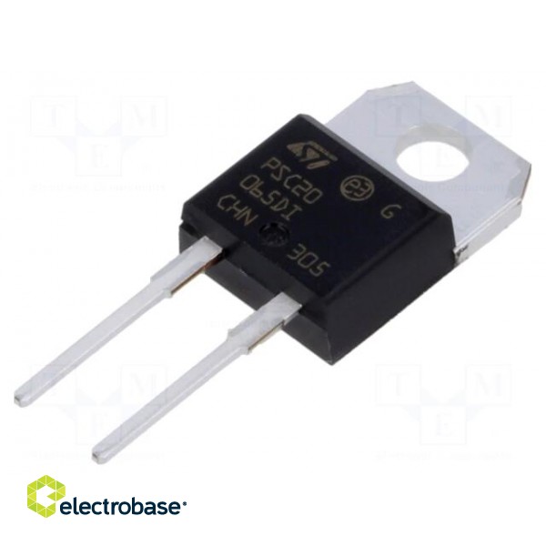 Diode: Schottky rectifying | THT | 650V | 20A | TO220AC | tube | Ir: 2mA