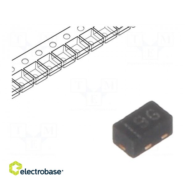 Diode: Zener | 0.25W | 10V | SMD | reel,tape | X1-DFN1006-2