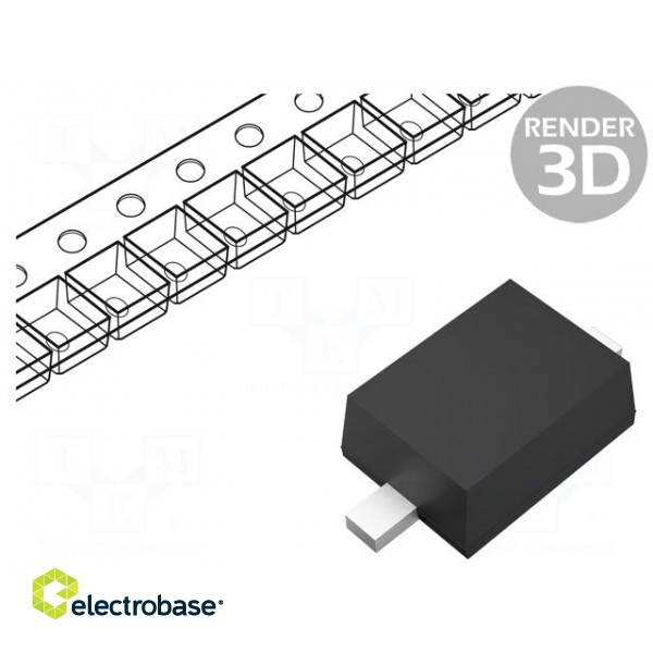 Diode: Zener | 0.2W | 3.6V | SMD | reel,tape | SOD323F | single diode