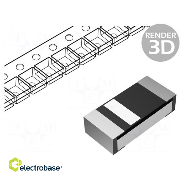 Diode: Zener | 0.5W | 6.2V | 5mA | SMD | reel,tape | 0805 | single diode