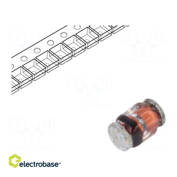 Diode: Zener | 0.5W | 56V | SMD | reel,tape | MicroMELF | single diode