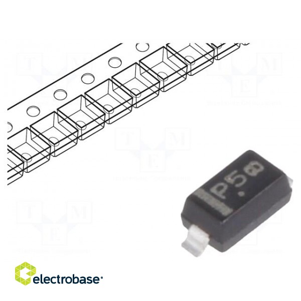 Diode: Zener | 0.5W | 91V | SMD | reel,tape | SOD123 | single diode