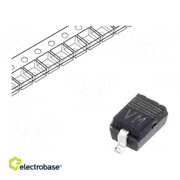 Diode: Zener | 550mW | 12V | SMD | reel,tape | SOD323F | Ifmax: 200mA