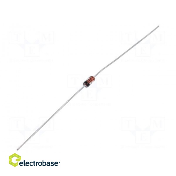 Diode: Zener | 0.5W | 3.3V | 5mA | reel,tape | DO35 | single diode | Ir: 2uA