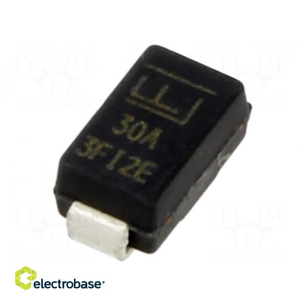 Diode: TVS | 400W | 30V | 9.9A | unidirectional | ±5% | SMA | reel,tape