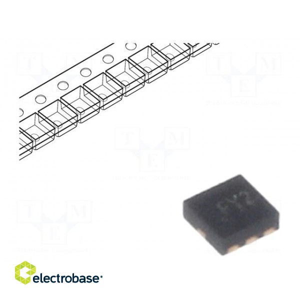Diode: TVS array | 6.6V | 5A | DFN6 | Features: ESD protection | Ch: 2
