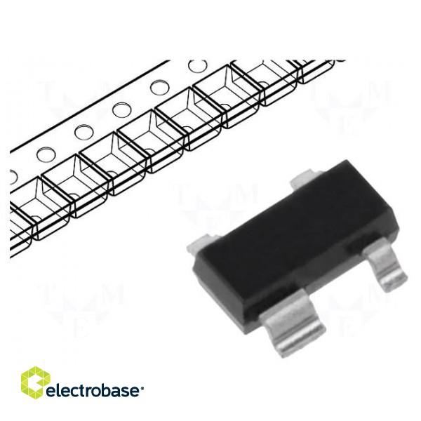 Diode: TVS array | Ubr: 11V | unidirectional | SOT23-4 | Ch: 2