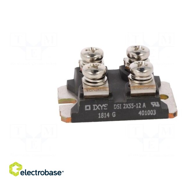 Module: diode | double independent | 1.2kV | If: 60Ax2 | SOT227B | screw image 3