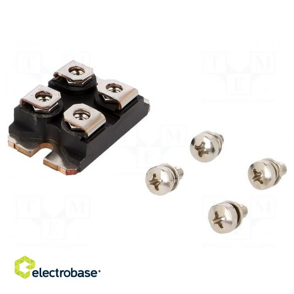 Module: diode | double independent | 400V | If: 100Ax2 | ISOTOP | screw image 1