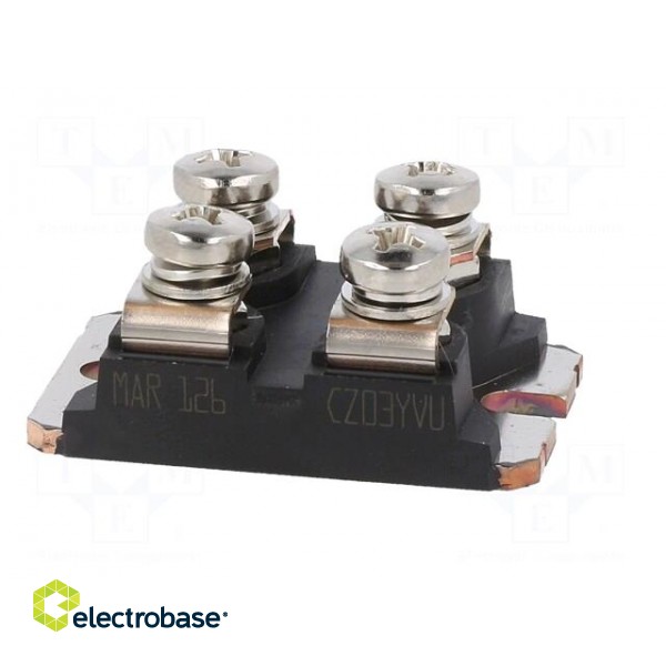 Module: diode | double independent | 400V | If: 60Ax2 | ISOTOP | screw image 8