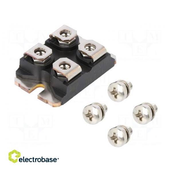 Module: diode | double independent | 600V | If: 100Ax2 | ISOTOP | screw image 1