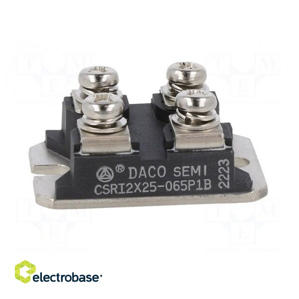 Module: diode | double independent | 650V | If: 25Ax2 | SOT227B | screw image 3