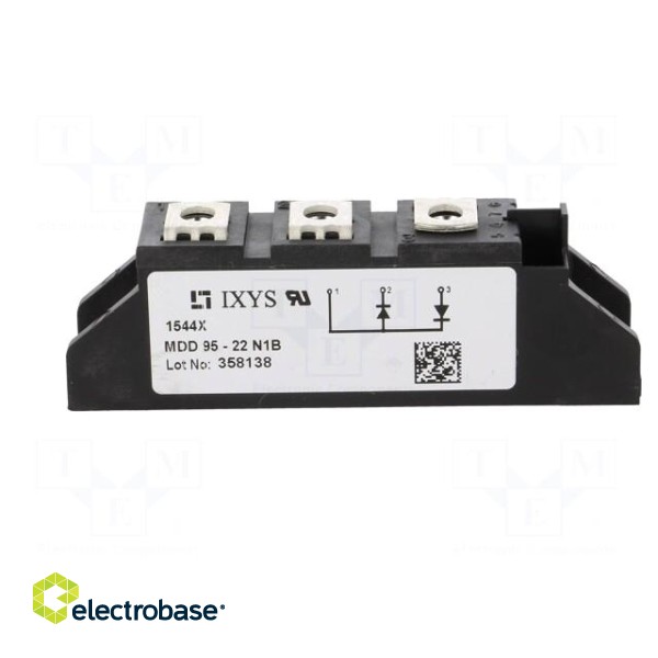 Module: diode | double series | 2.2kV | If: 120A | TO240AA | Ufmax: 1.13V фото 3
